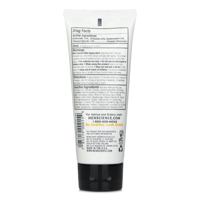 Menscience TiO2 Sun Block Waterproof 100ml - Image 3