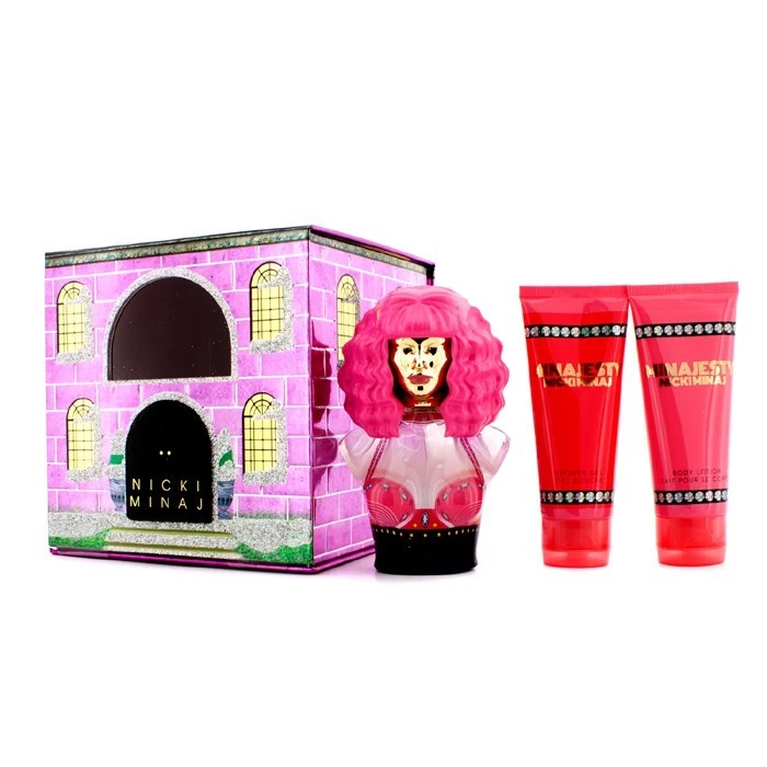 Nicki Minaj Minajesty Coffret : Eau De Parfum Spray 100ml + Body Lotion 100ml + Shower Gel 100ml 3pcs