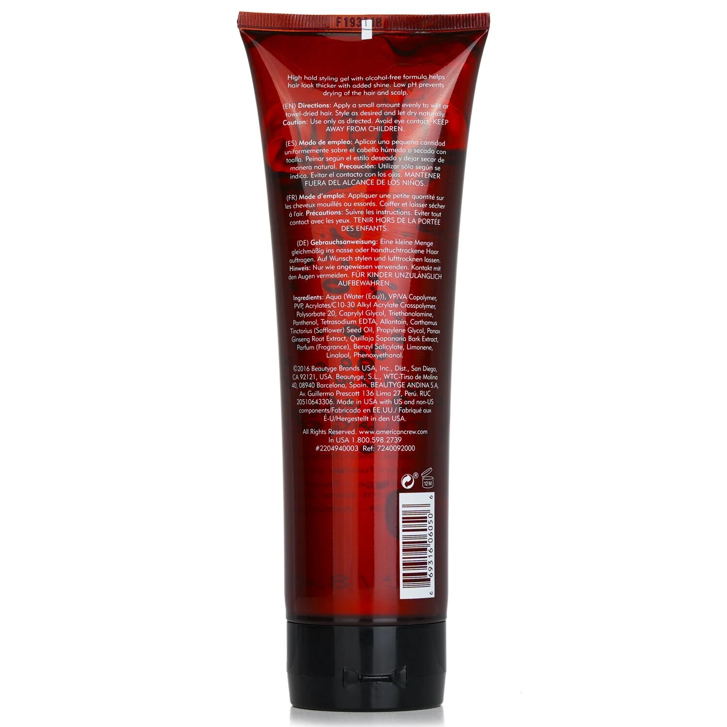 American Crew Men Firm Hold Styling Gel (Non-Flaking Gel) 250ml - Image 3
