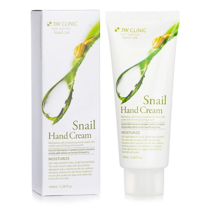 3W Clinic Hand Cream - Snail 100ml - Image 2