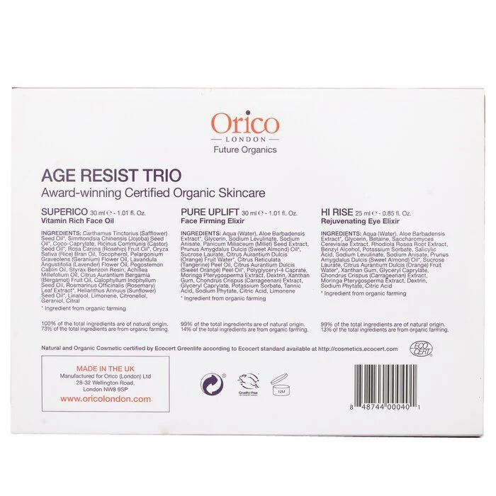 Orico London Age Resist Trio: Face Oil 30ml + Firming Elixir 30ml + Eye Elixir 25ml 3pcs - Image 3