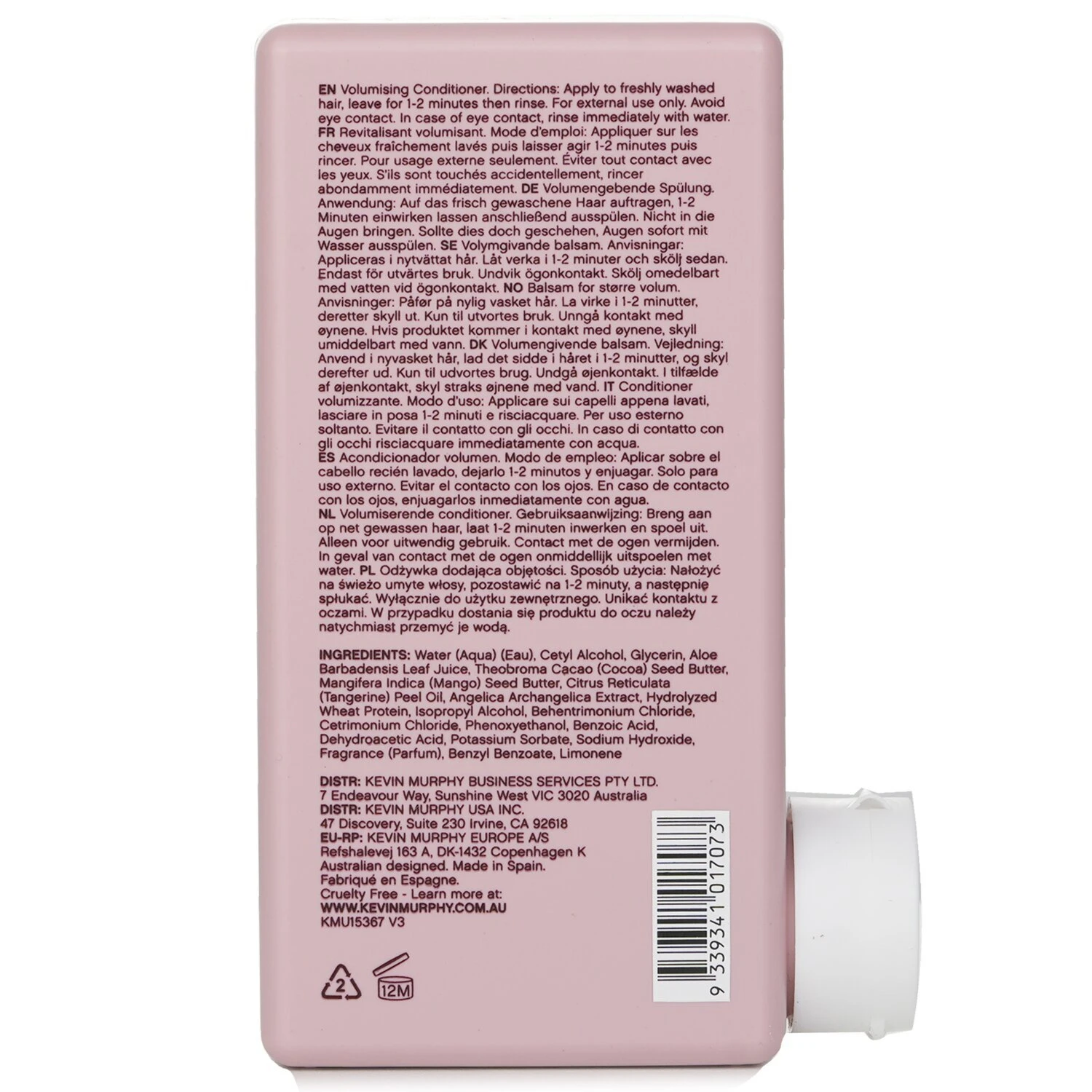Kevin Murphy Angel.Rinse (A Volumising Conditioner - For Fine, Dry Or Coloured Hair) 250ml - Image 3