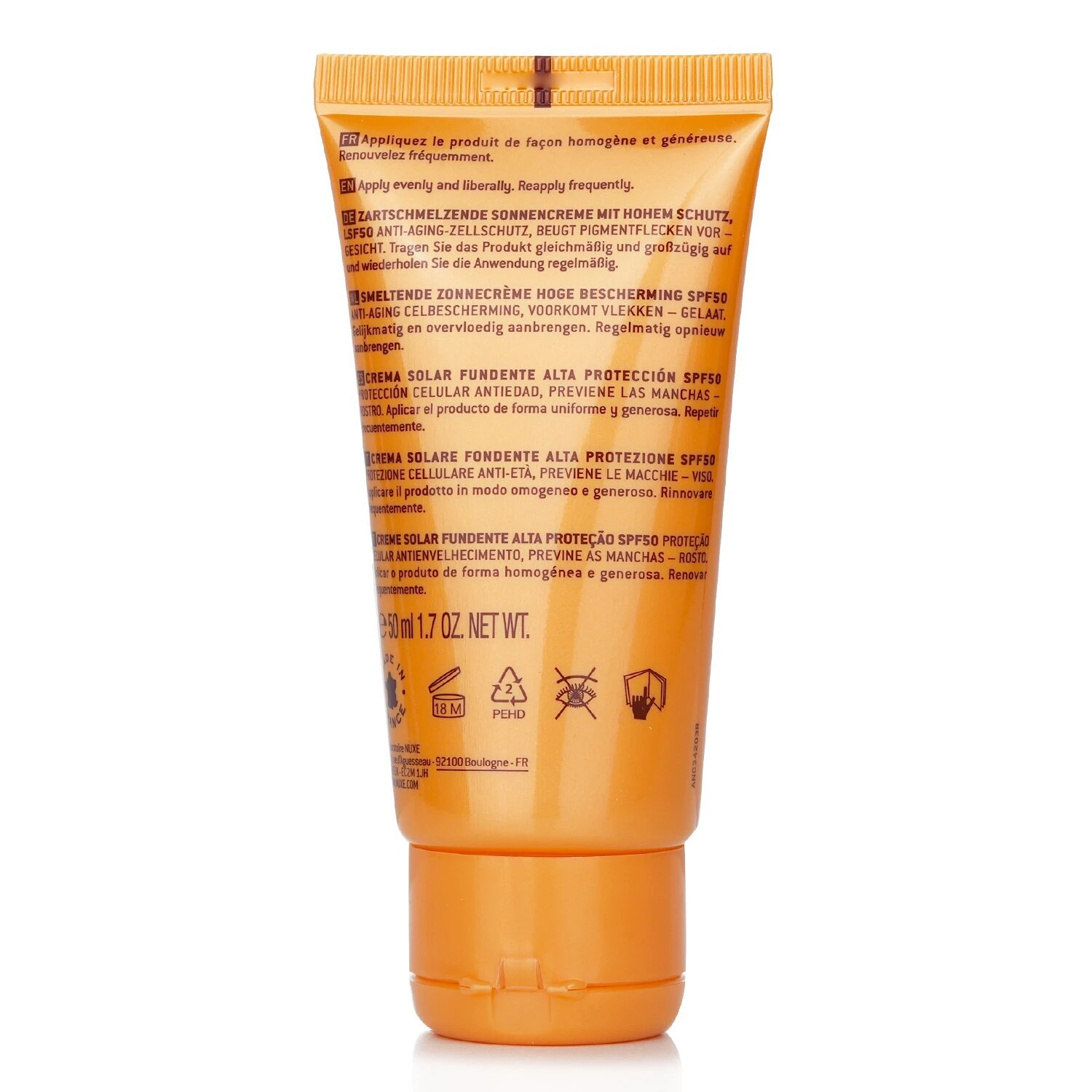 Nuxe Sun Melting Cream High Protection For Face 50ml - Image 3