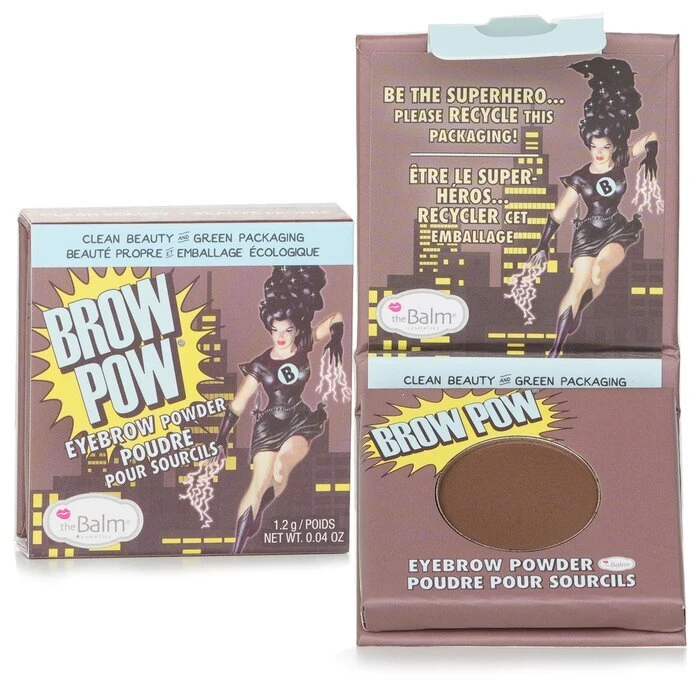 TheBalm BrowPow Eyebrow Powder - #Dark Brown 1.2g - Image 2