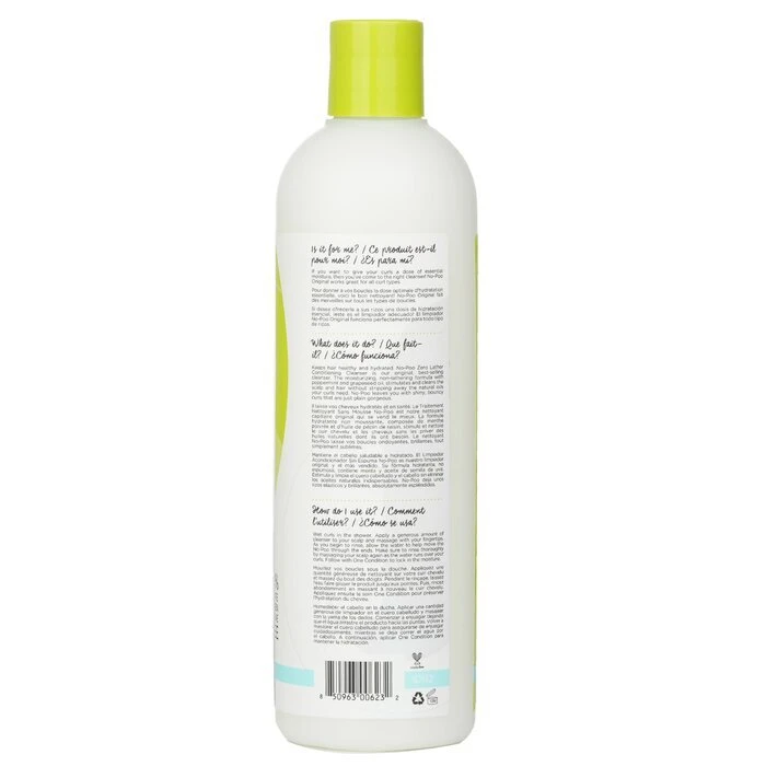 DevaCurl No-Poo Original (Zero Lather Conditioning Cleanser - For Curly Hair) 355ml - Image 3