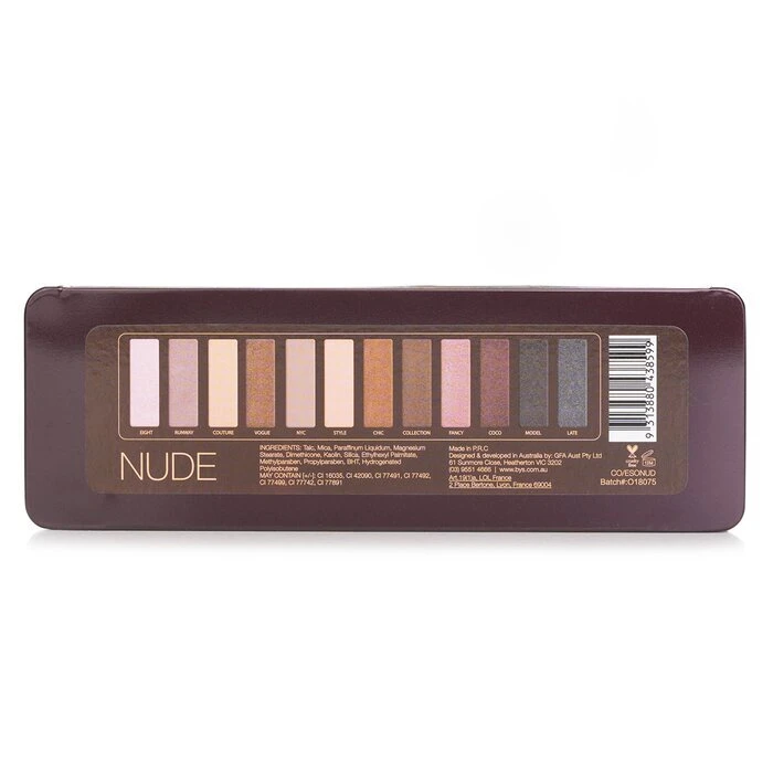 BYS Eyeshadow Palette (12x Eyeshadow, 2x Applicator) - Nude 12g - Image 3