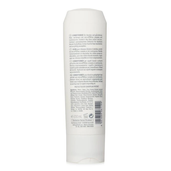 Goldwell Dual Senses Blondes & Highlights Anti-Yellow Conditioner (Luminosity For Blonde Hair) 200ml - Image 3