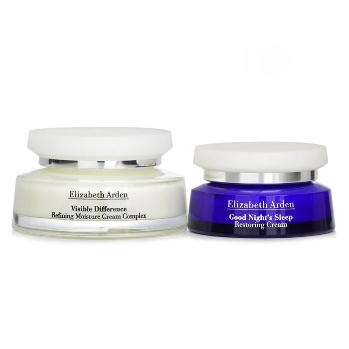 Elizabeth Arden Visible Difference Day & Night Duo: Refining Moisture Cream Complex 100ml+Good Night's Sleep Restoring Cream 50ml 2pcs - Image 2