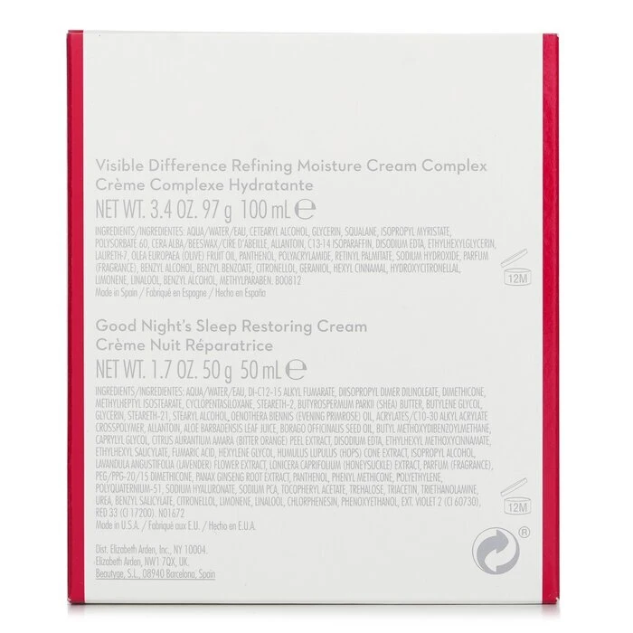 Elizabeth Arden Visible Difference Day & Night Duo: Refining Moisture Cream Complex 100ml+Good Night's Sleep Restoring Cream 50ml 2pcs - Image 3