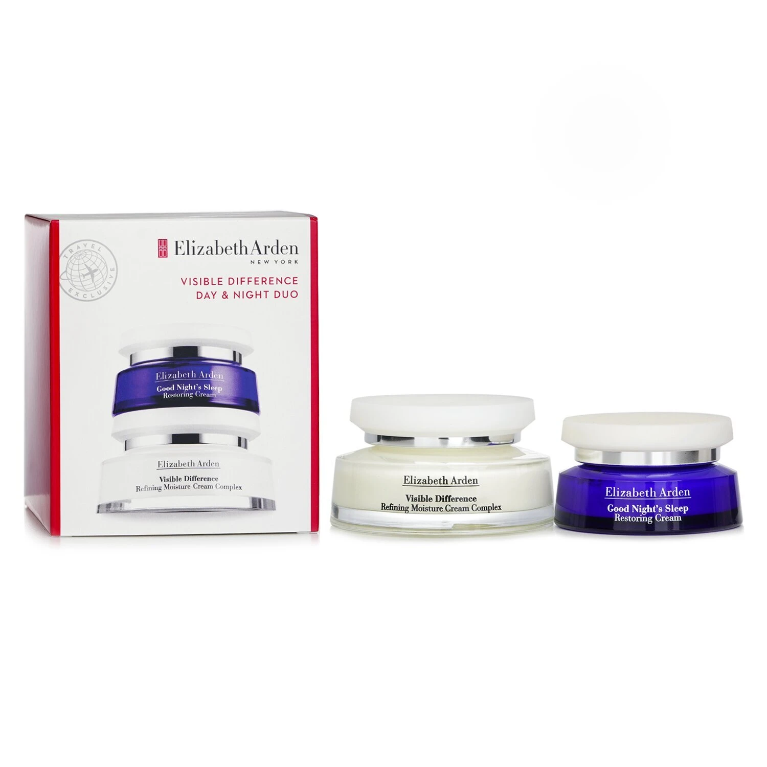 Elizabeth Arden Visible Difference Day & Night Duo: Refining Moisture Cream Complex 100ml+Good Night's Sleep Restoring Cream 50ml 2pcs