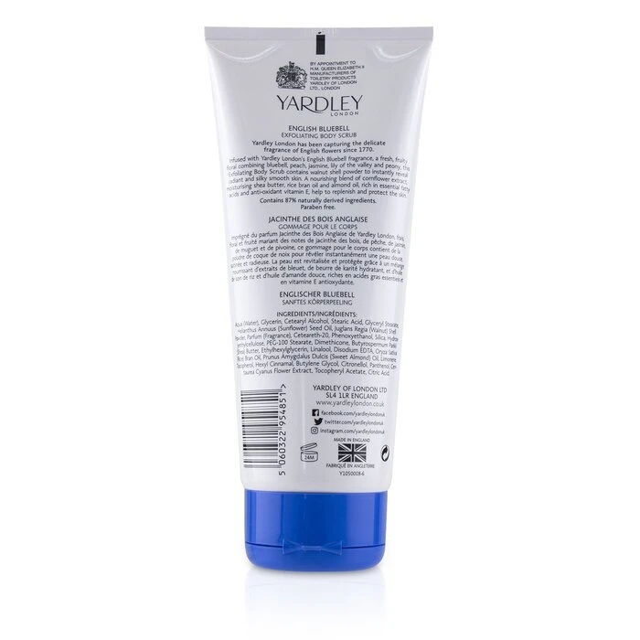 Yardley London English Bluebell Exfoliating Body Scrub 200ml - Image 3