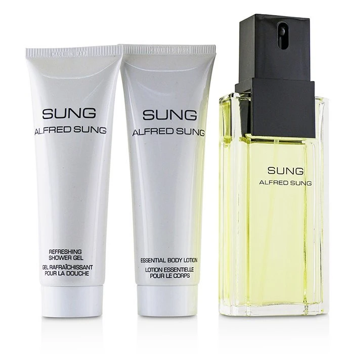 Alfred Sung Sung Coffret: Eau De Toilette Spray 100ml + Essential Body Lotion 75ml + Refreshing Shower Gel 75ml 3pcs - Image 2