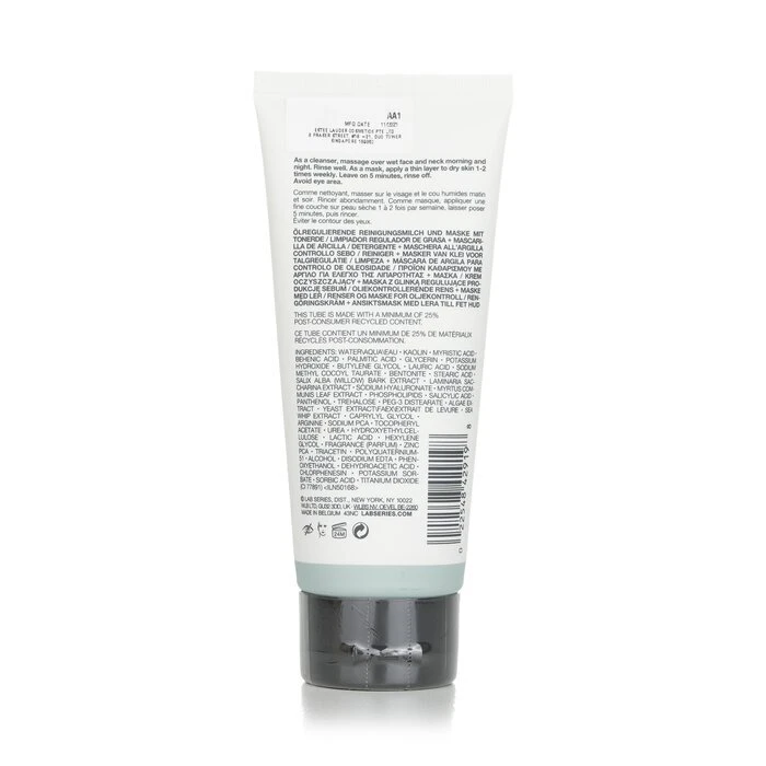 Lab Series Oil Control Clay Cleanser + Mask 100ml - Image 3