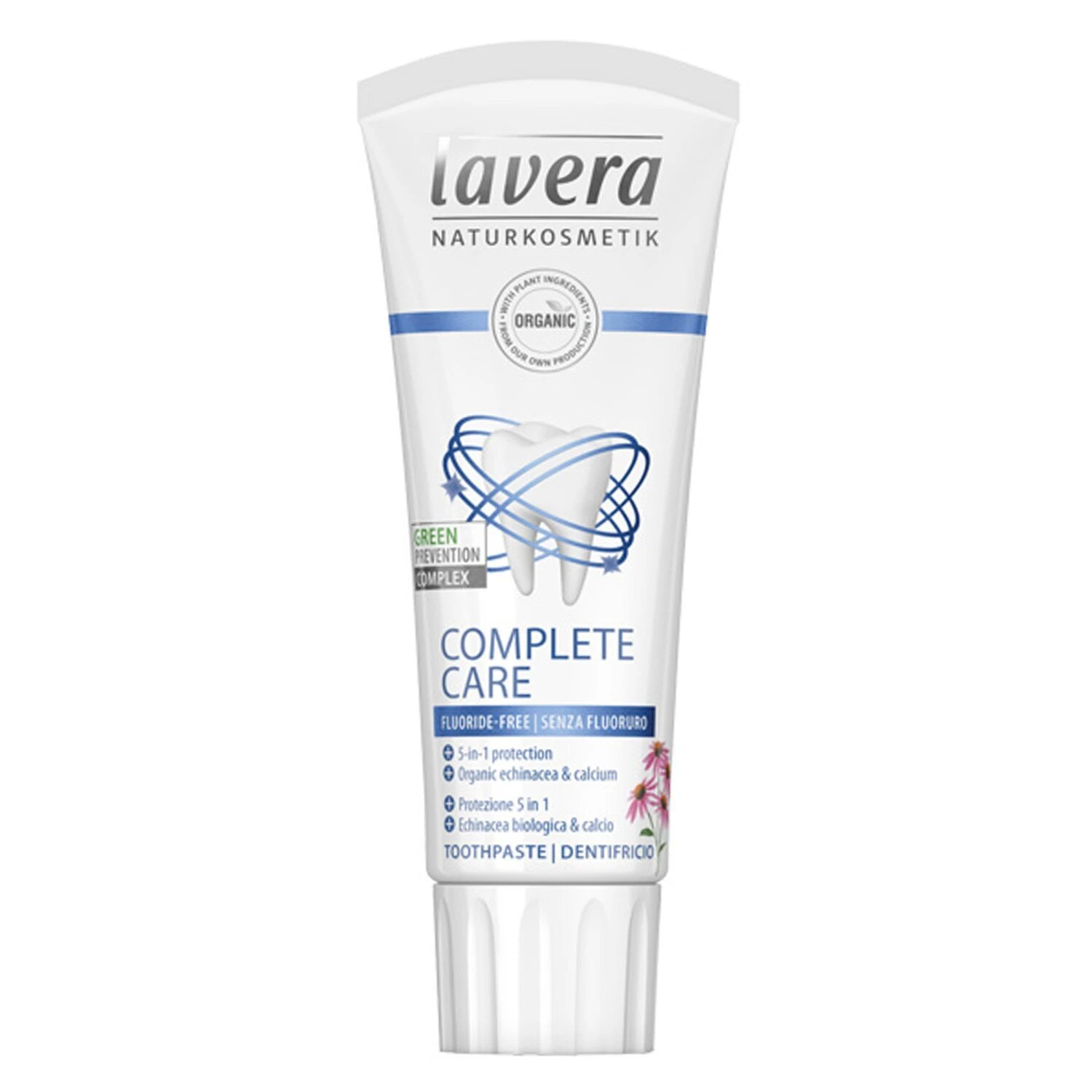 Lavera Toothpaste (Complete Care) - With Organic Echinacea & Calcium (Fluoride-Free) 75ml