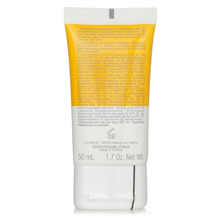 Clarins Invisible Sun Care Gel-To-Oil For Face 50ml - Image 3