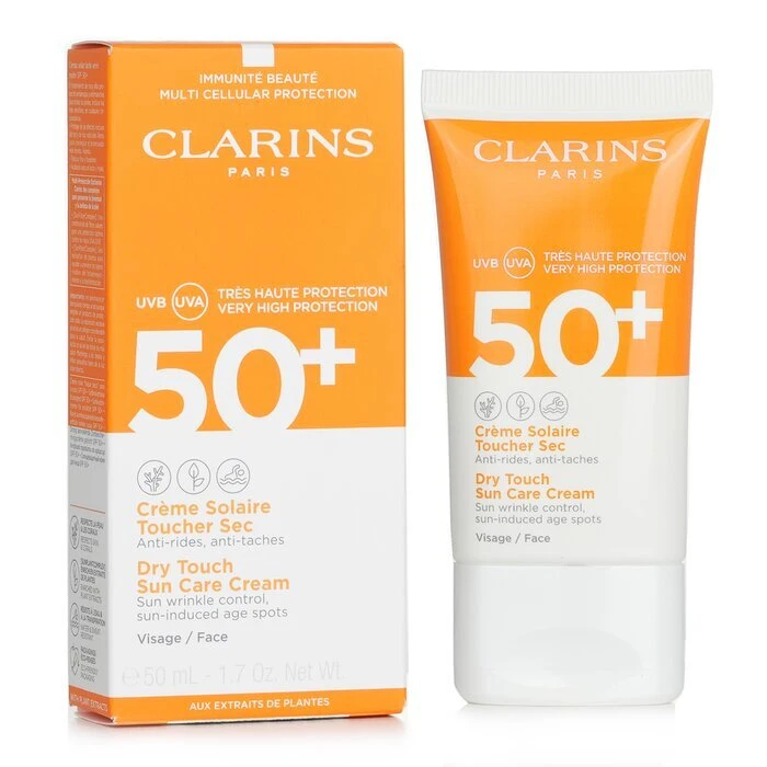 Clarins Dry Touch Sun Care Cream For Face 50ml - Image 2