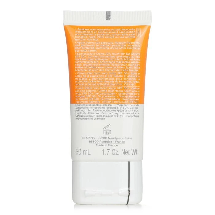 Clarins Dry Touch Sun Care Cream For Face 50ml - Image 3