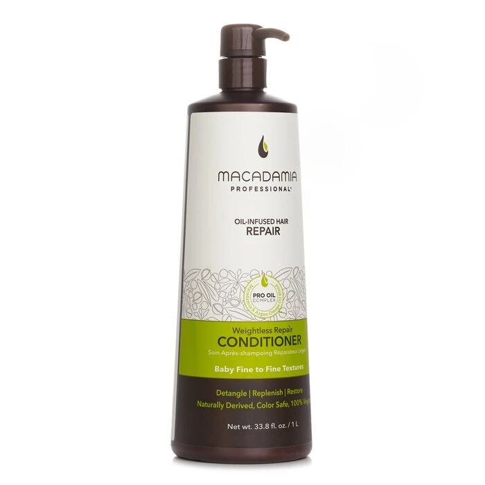 Macadamia Natural Oil Professional Weightless Repair Conditioner (Baby Fine To Fine Textures) 1000ml - Image 2