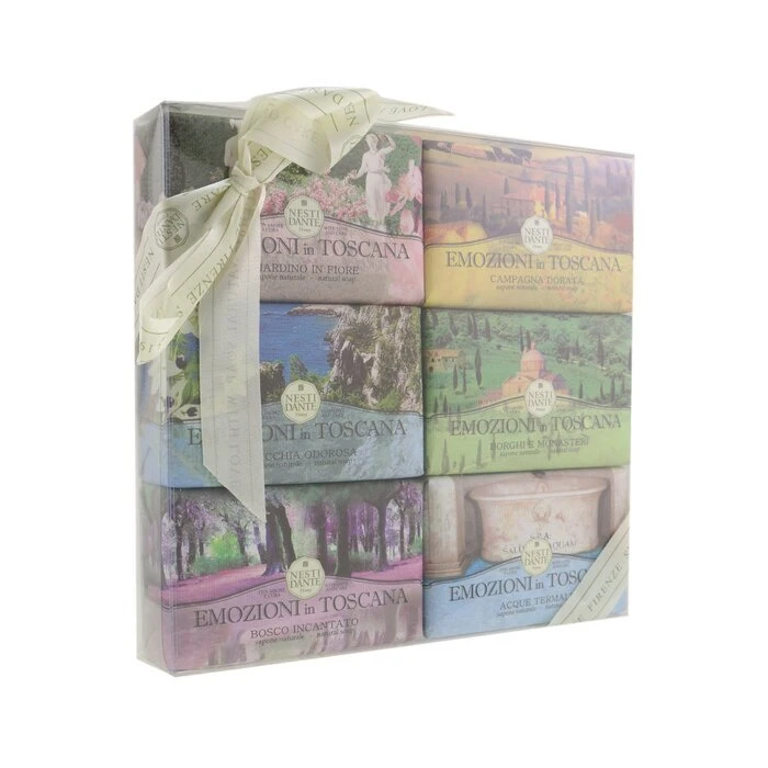 Nesti Dante Emozioni In Toscana The Collection Gift Set (#Gardino In Flore, #Campagna Dorata, #Macchia Odorosa, #Borghi E Monasteri, #Bosco Incantato, #Thermal Water) 6x 150g - Image 2