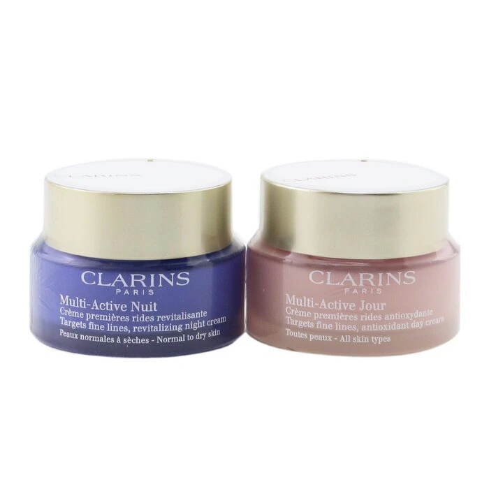 Clarins Multi-Active Partners Set: Multi-Active Day Cream 50ml + Night Cream 50ml 2pcs - Image 2