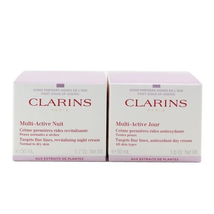Clarins Multi-Active Partners Set: Multi-Active Day Cream 50ml + Night Cream 50ml 2pcs - Image 3