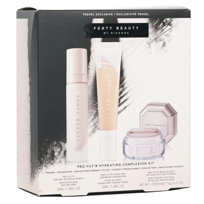 Fenty Beauty By Rihanna Pro Filt'R Hydrating Complexion Kit: Foundation 32ml + Primer 32ml + Instant Retouch Setting Powder 7.8g - #120 3pcs - Image 2