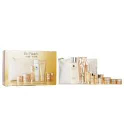 Estee Lauder The Secret Of Infinite Beauty Ultimate Lift Travel Collection: Creme 50ml+Serum 30ml+Eye Creme 15ml+Softening Lotion 250ml... 8pcs+1bag