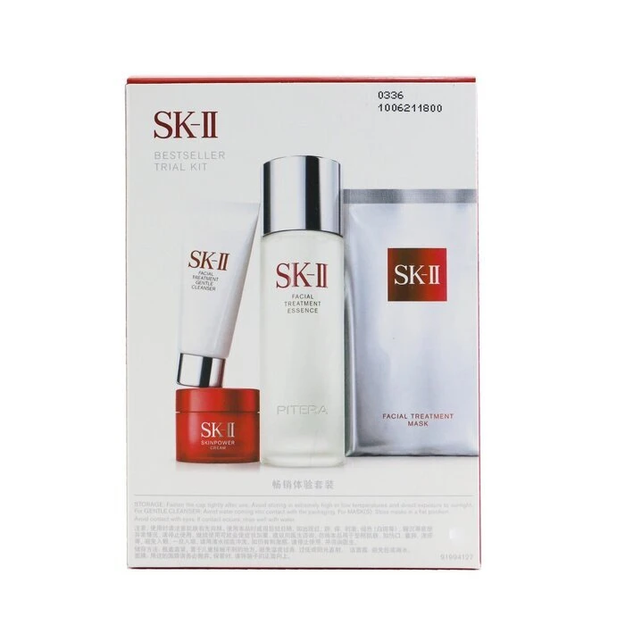 SK II Bestseller Trial Kit 4-Pieces Kit: Facial Treatment Essence 75ml + Cleanser 20g + Mask 1pc + Skinpower Cream 15g 4pcs - Image 3