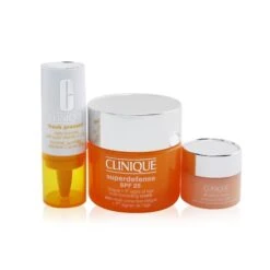 Clinique Derm Pro Solutions (For Tired Skin): Superdefense 50ml+ Fresh Pressed Daily Booster 8.5ml+ All About Eye 5ml 3pcs