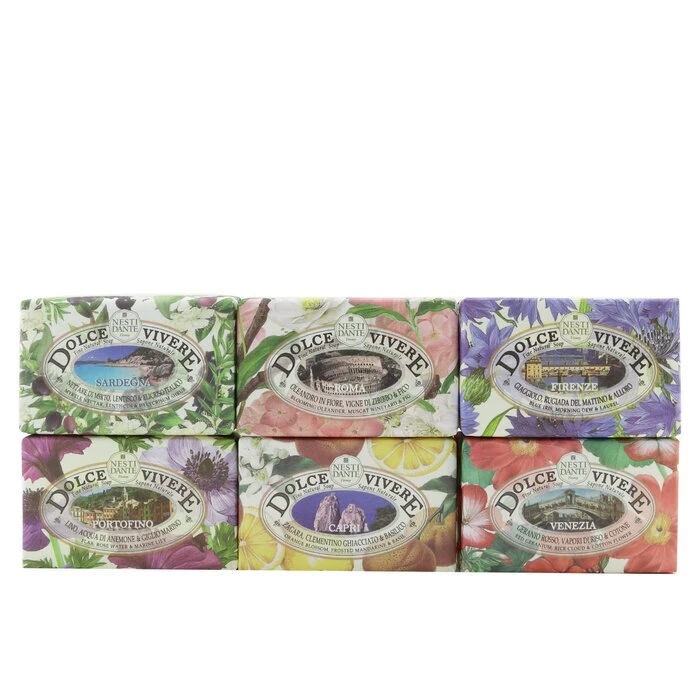 Nesti Dante Dolce Vivere The Collection Soap Set: Sardegna + Portofino + Roma + Capri + Firenze + Venezia 6x 150g - Image 2