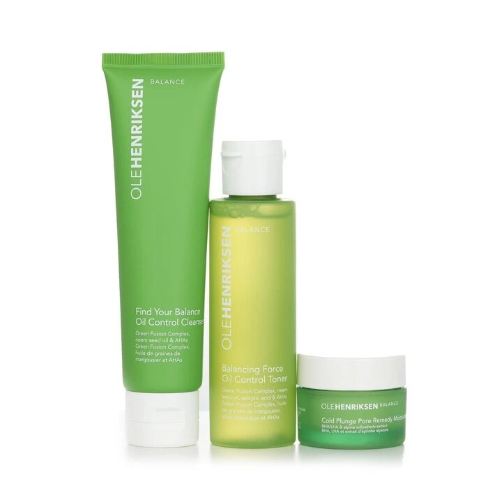 Ole Henriksen Balance It All Oil Control & Pore-Refining Set: Cleanser 60ml + Toner 65ml + Moisturizer 15ml 3pcs - Image 2