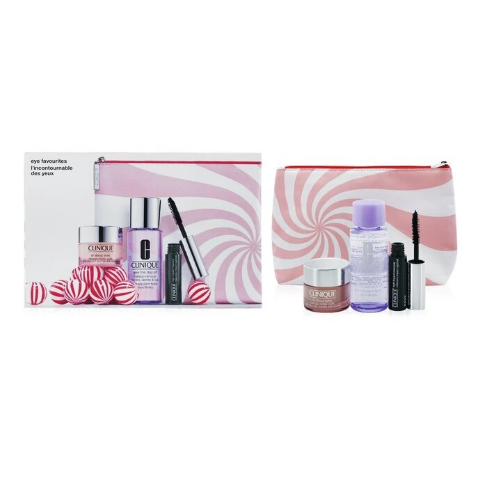 Clinique Eye Favourites Set: All About Eyes 15ml+ Take The Day Off Makeup Remover 50ml+ High Impact Mascara 3.5ml+ Bag 3pcs+1Bag - Image 2