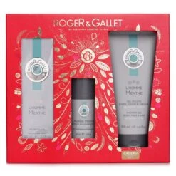 Roger & Gallet L'Homme Menthe Coffret: Eau De Toilette Spray 100ml +Anti-Perspirant Deodorant 50ml+Shower Gel 200ml 3pcs