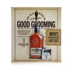 18.21 Man Made Book Of Good Grooming Gift Set Volume 3: Absolute Mahogany (Wash 532ml + Oil 60ml ) 2pcs