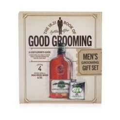 18.21 Man Made Book Of Good Grooming Gift Set Volume 4: Spiced Vanilla (Wash 532ml + Oil 60ml) 2pcs