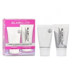 Glamglow Pore-Clearing & Minimizing Set: Supermud Clearing Treatment 15g + Superwatergel Moisturizer 15ml 2pcs