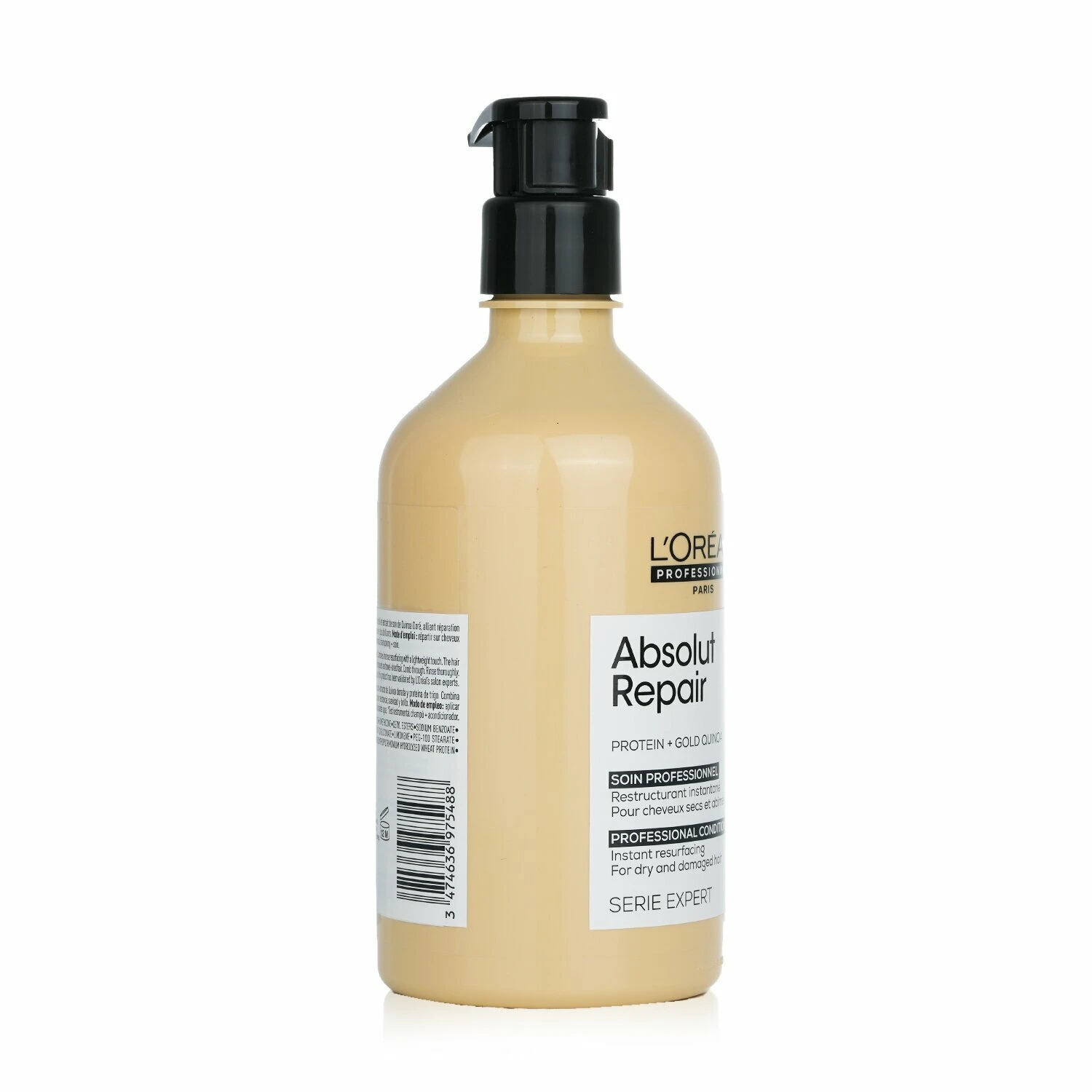 L'Oreal Professionnel Serie Expert - Absolut Repair Protein + Gold Quinoa Instant Resurfacing Conditioner (For Dry & Damaged Hair) 500ml - Image 2