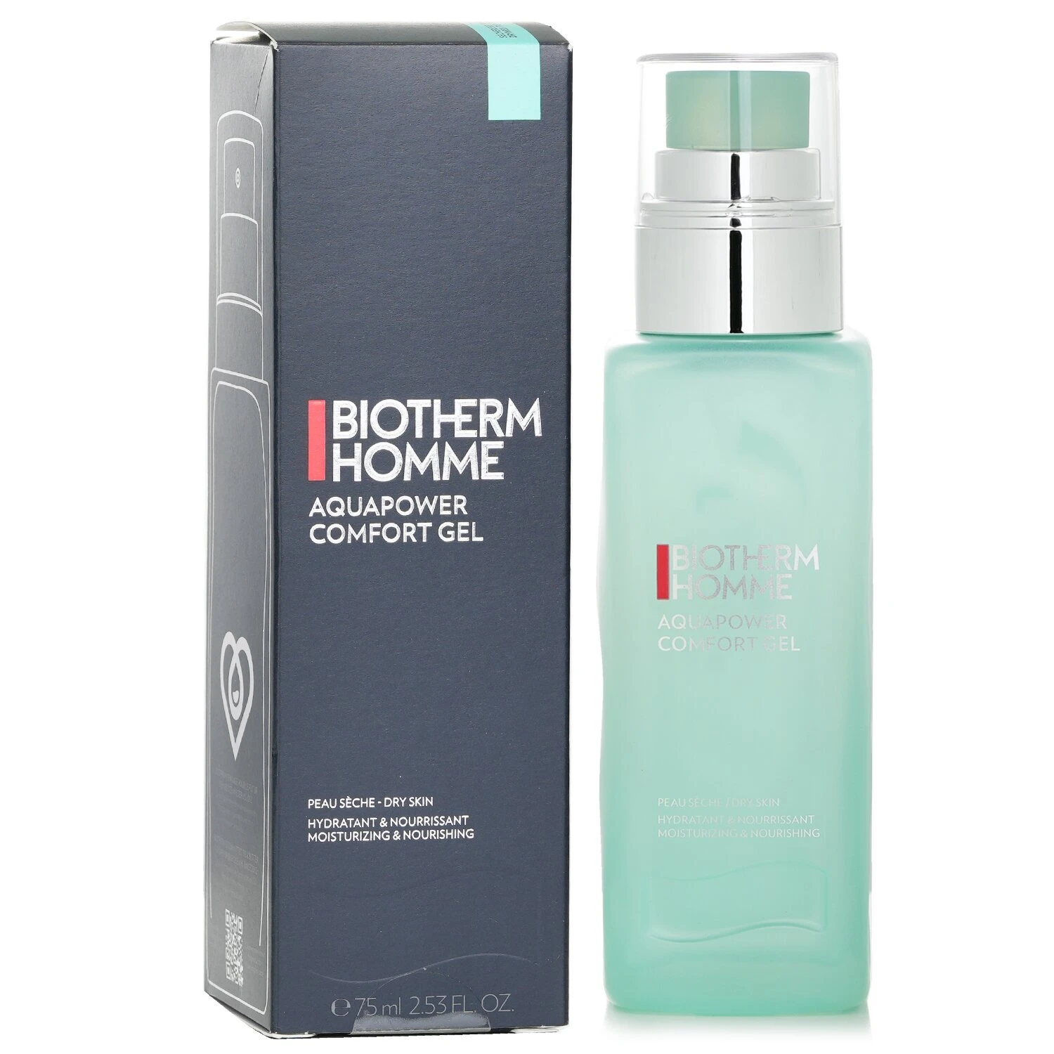 Biotherm Homme Aquapower Comfort Gel - For Dry Skin 75ml - Image 2