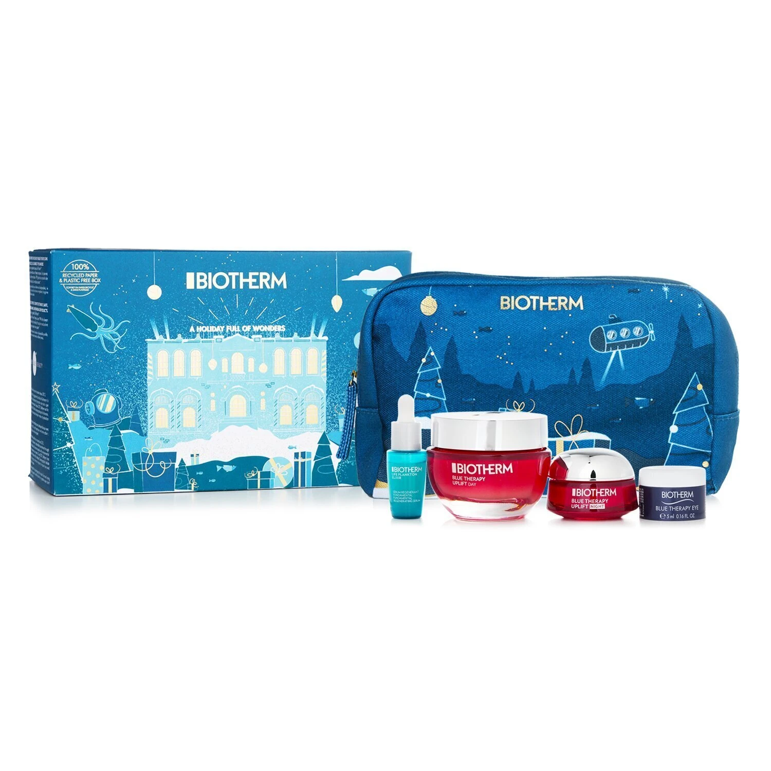 Biotherm Blue Therapy Red Algae Uplift Set 4pcs+1pouch