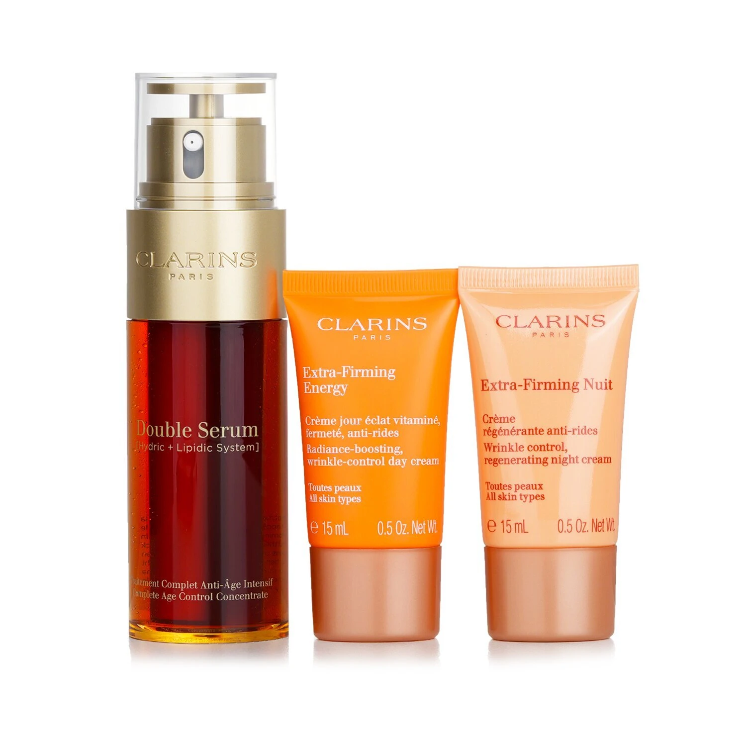 Clarins Double Serum & Extra-Firming Collection 3pcs+1bag - Image 2