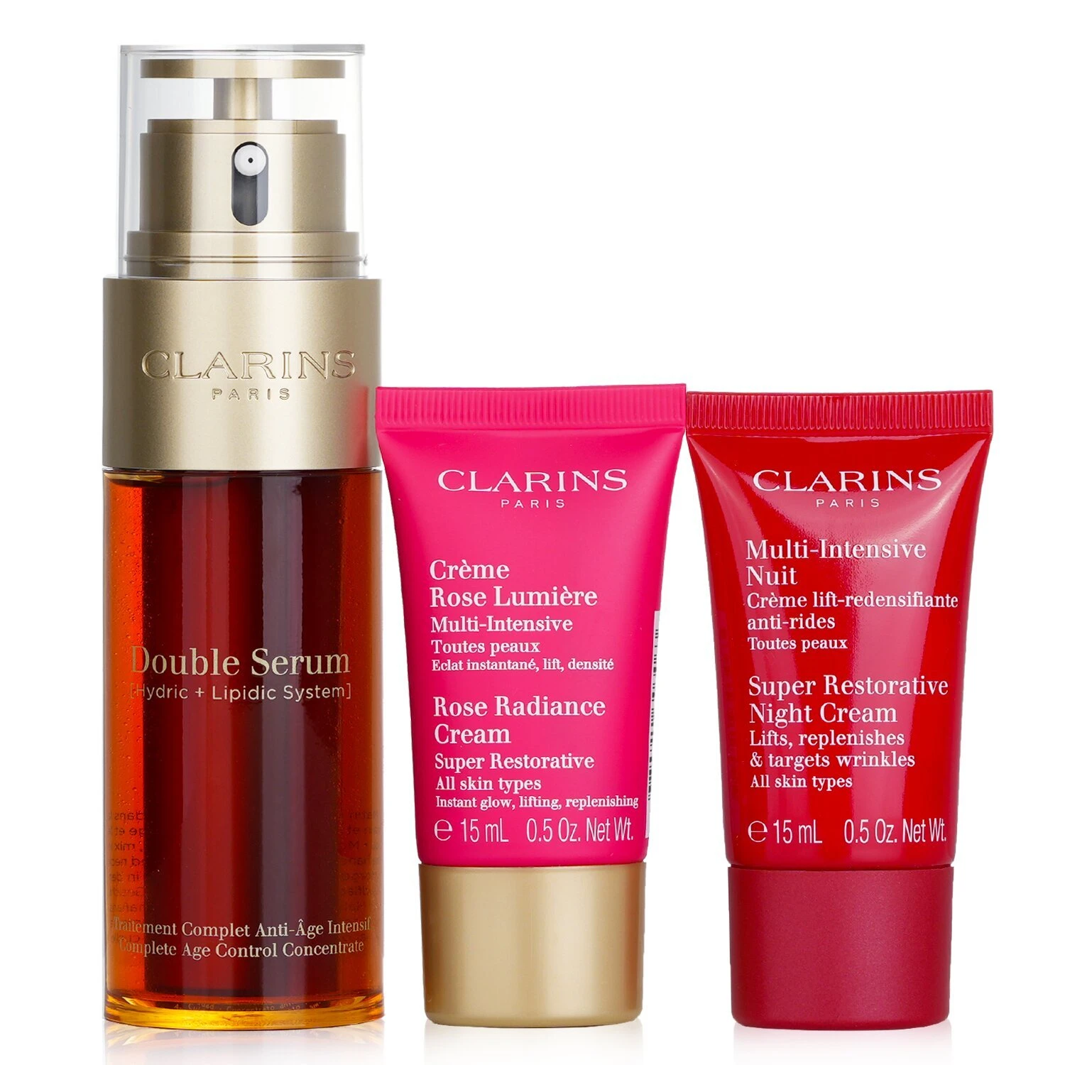 Clarins Double Serum & Multi Intensive Set: 3pcs+1bag - Image 2
