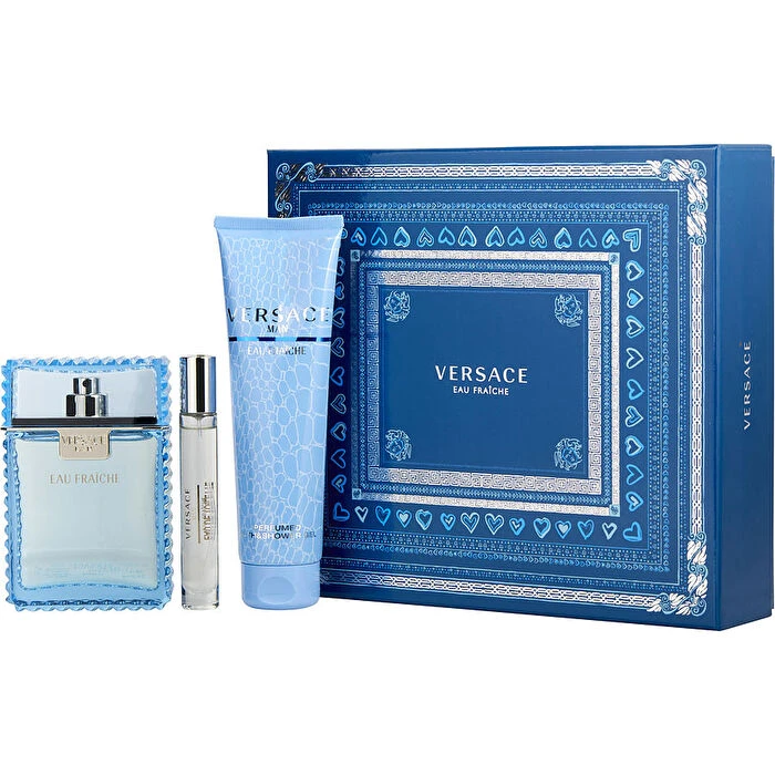 Versace Eau Fraiche Coffret: Eau De Toilette Spray 100ml + Bath&Shower Gel 150ml + Eau De Toilette Spray 10ml 3pcs